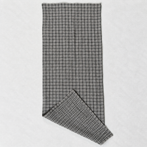 Collar Scarf Asolo – rozłożona dwustronna apaszka męska w szarą kratę