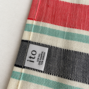 Collar Scarf Salina – detal tkaniny z lnem, bawełną i wiskozą