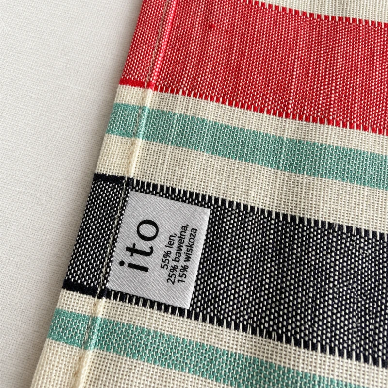 Collar Scarf Salina – detal tkaniny z lnem, bawełną i wiskozą