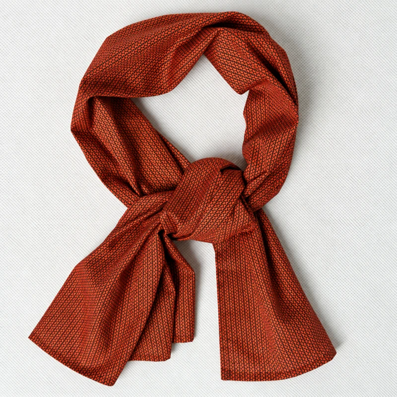 Collar Scarf Noto – męska apaszka w kolorze terracotta