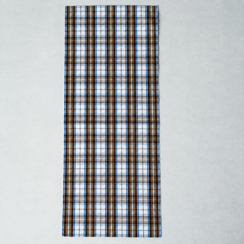 Collar Scarf Todi – rozłożona bawełniana apaszka męska w kratę